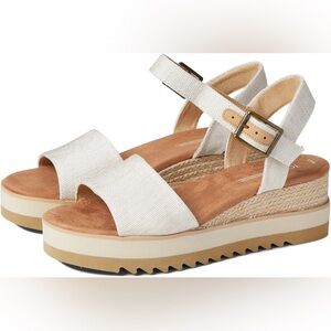 Toms Light Sand Diana Platform Sandals size 10
